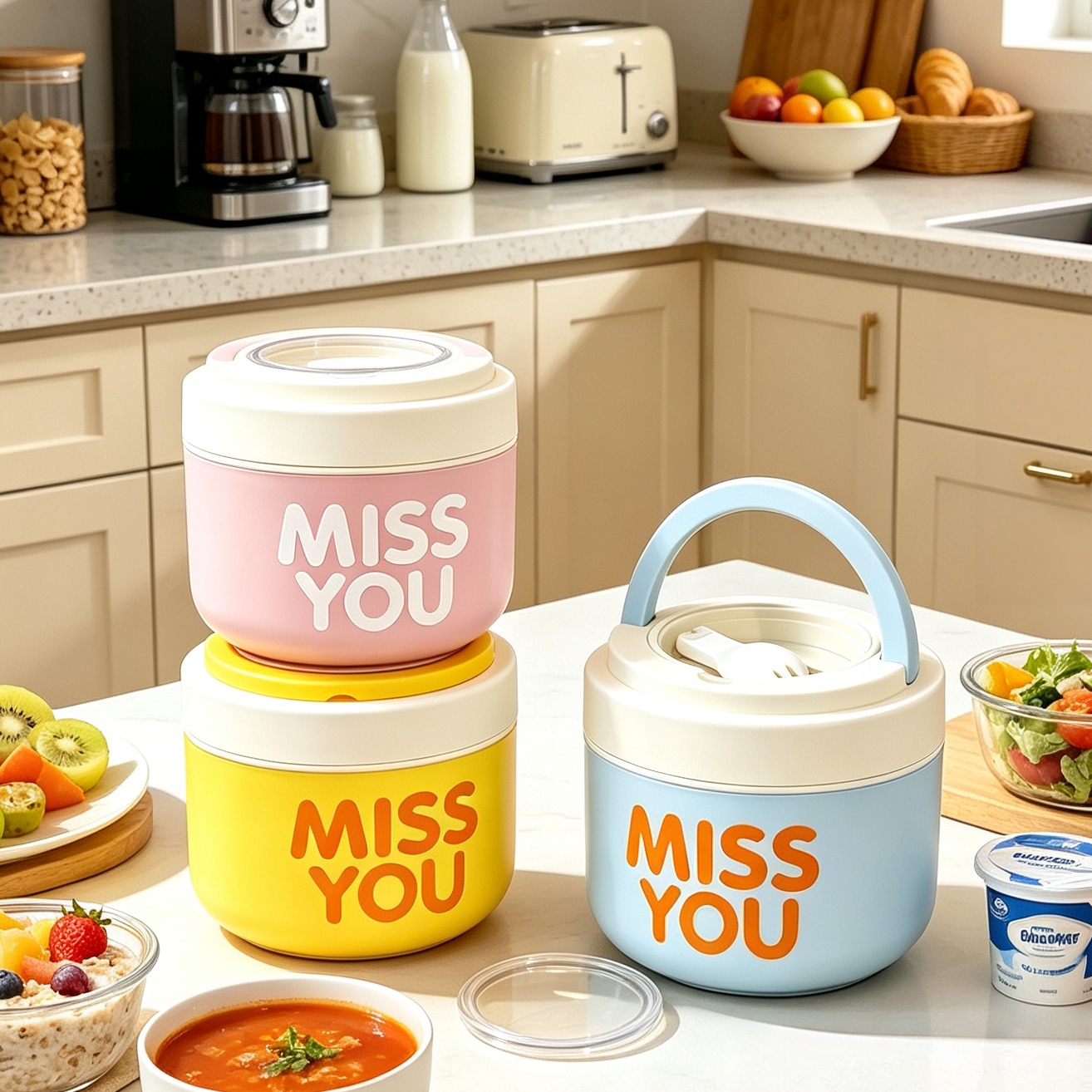 Stainless Lunch Box - Termiczny kubek śniadaniowy ze stali nierdzewnej