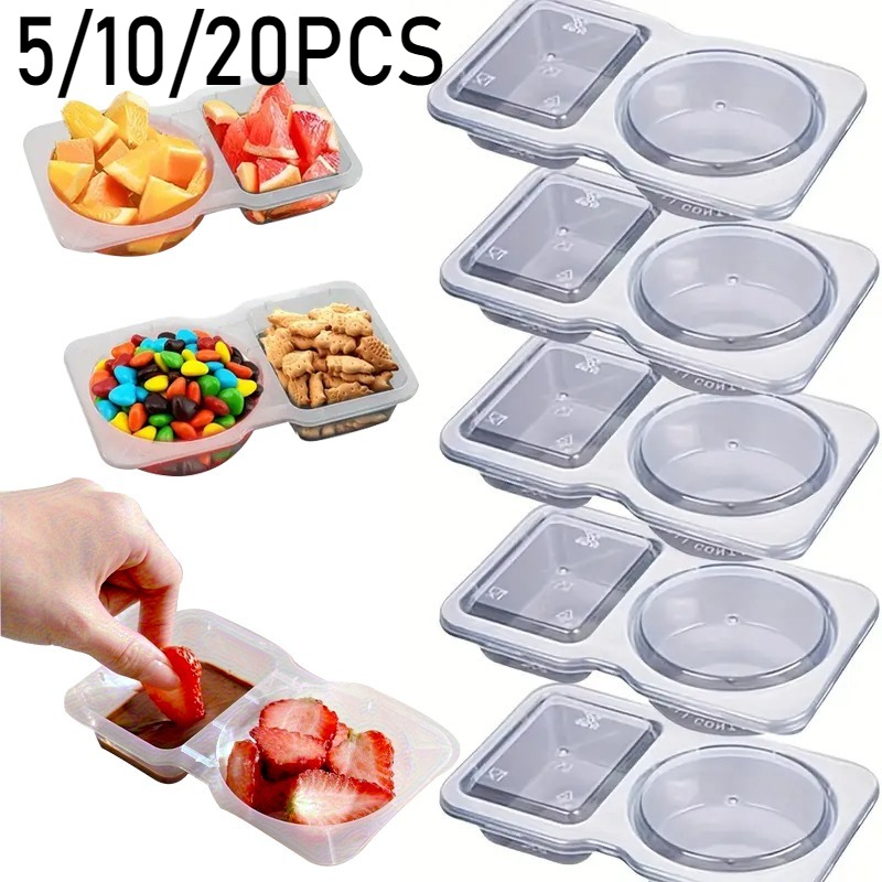 Portion Control Container - 5/10/20 SZT. Podwójny Pojemnik na Przyprawy