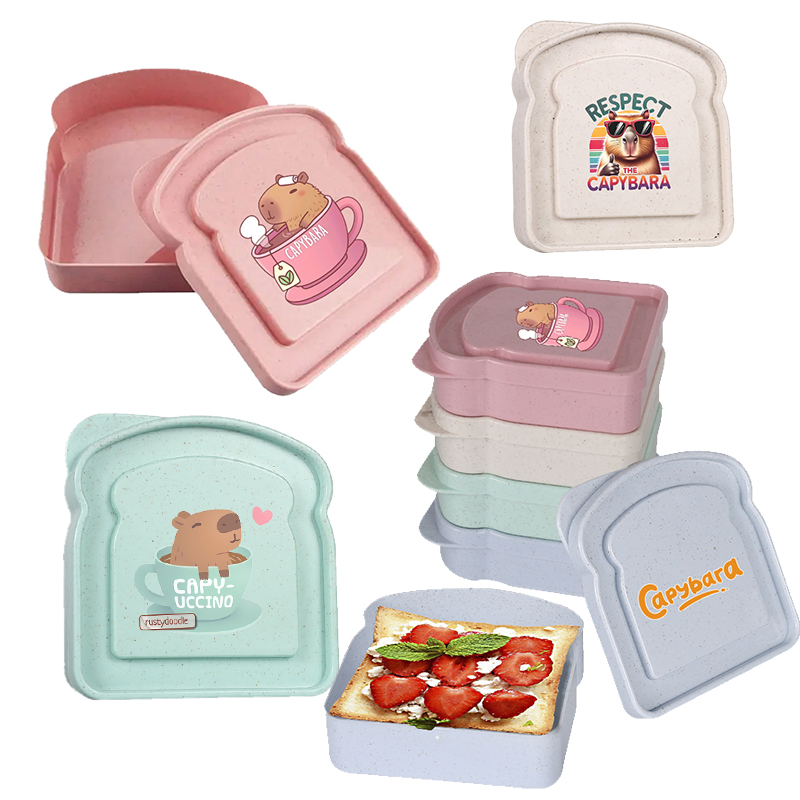 Food Storage Boxes With Lids - Pojemnik na kanapki z kapibarą, pojemnik
