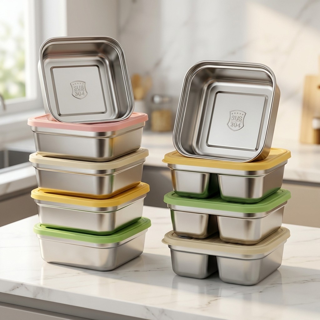Portion Control Container - Pojemnik na owoce i warzywa, sztaplowany,