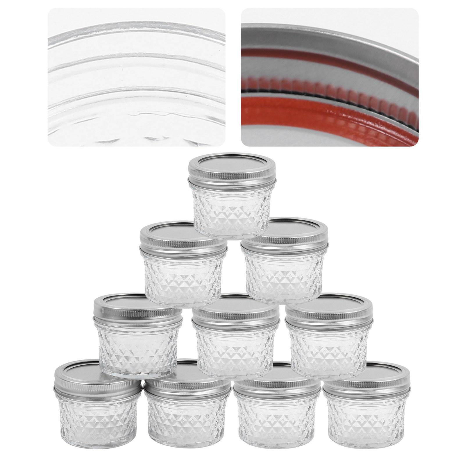 Food Storage Glass Container Set - 10 szt. Buteleczek na sok z