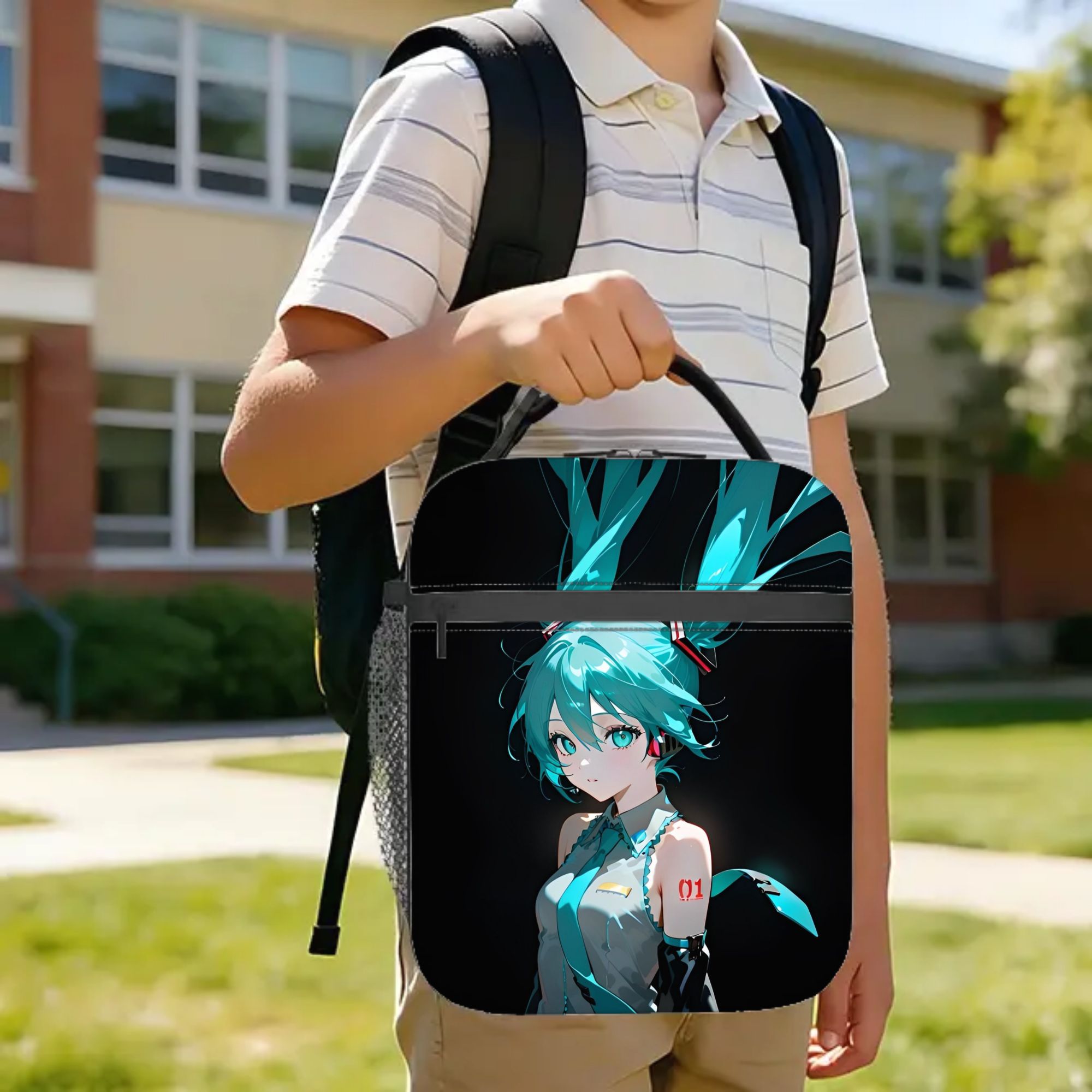 Food Storage Reusable Bags - Torba termiczna na lunch Hatsune Miku,