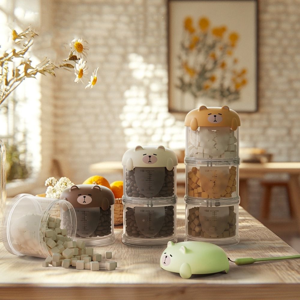 Food Storage Practices - Praktyczny Plastikowy Wielowarstwowy Pojemnik na Karmę