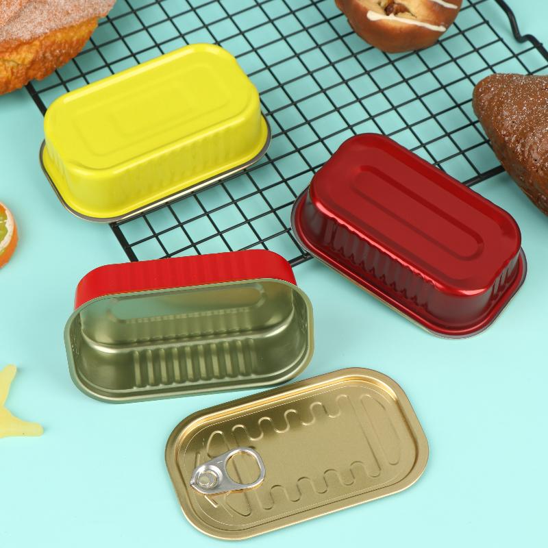 Food Storage Boxes With Lids - 2 szt. Prostokątne Mini Metalowe Puszki