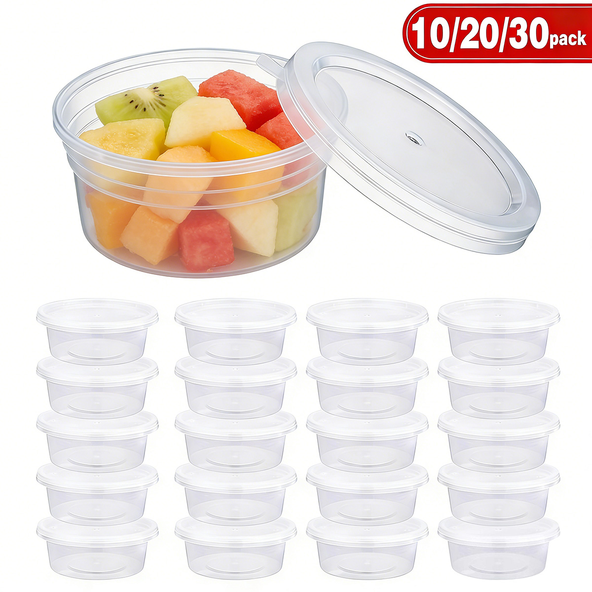 Food Storage Boxes With Lids - Zestaw 10/20/30 małych pojemników na slime