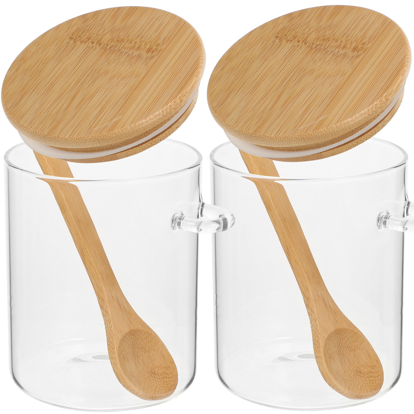 Food Storage Glass Jar - 2 szt. Przezroczyste pojemniki na mąkę