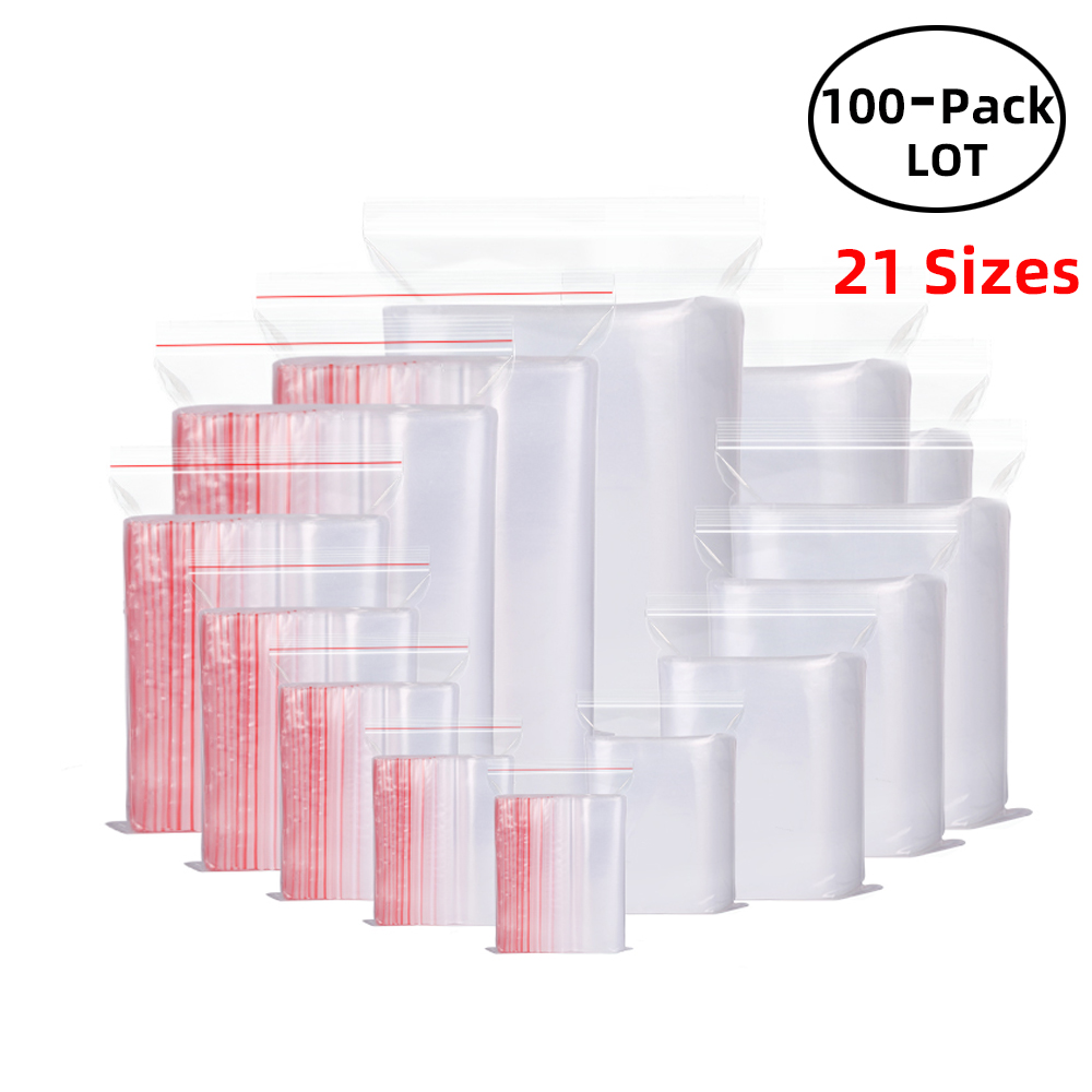 Food Storage Ziploc Bags - 100 sztuk/paczka zamykane torby z zamkiem