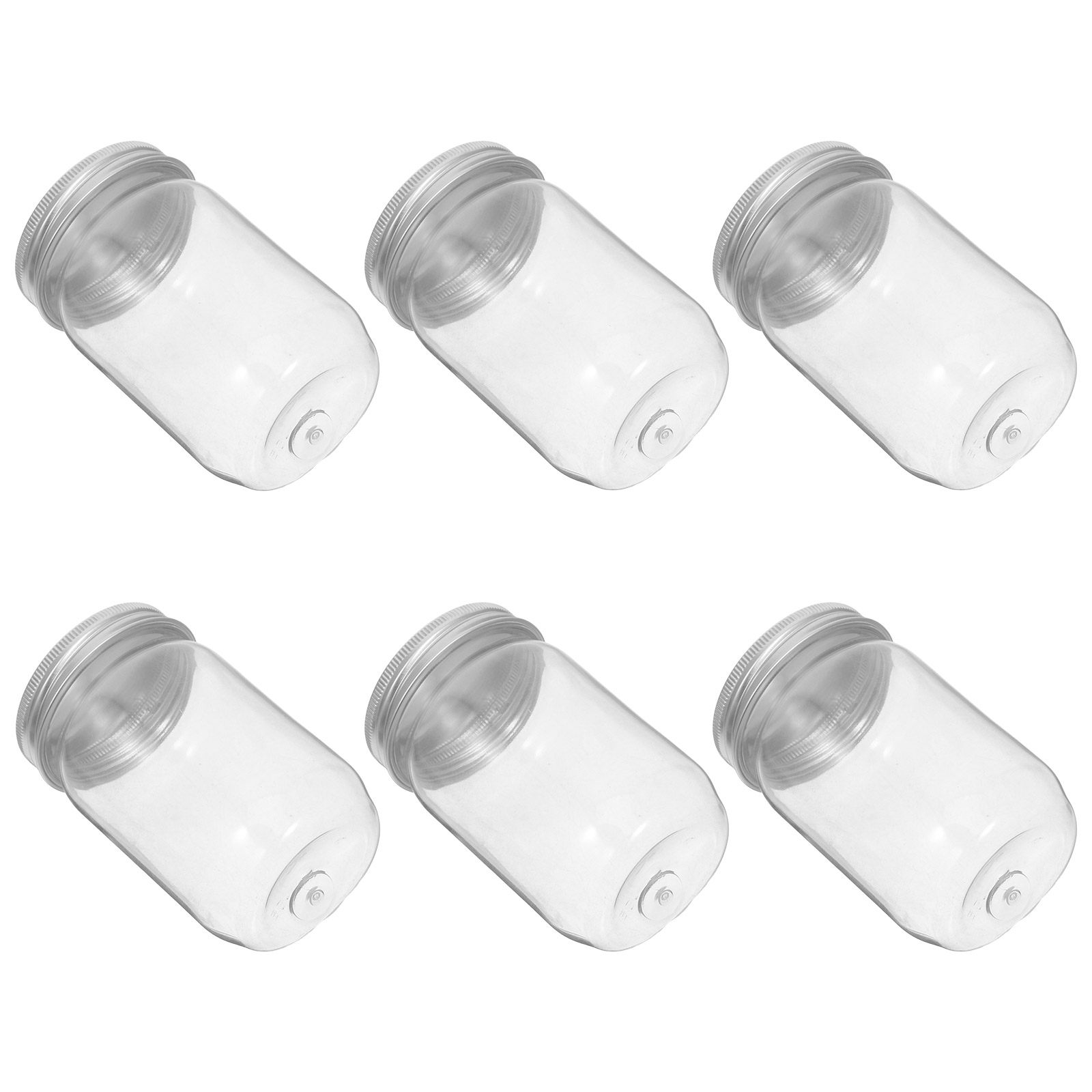 Food Storage And Containers - 6 szt. Przezroczystych plastikowych słoików typu