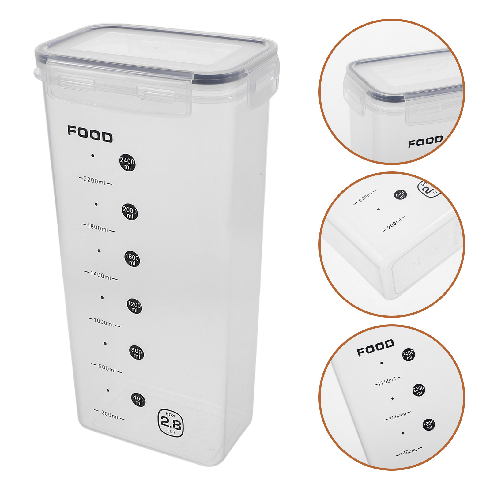 Food Storage Airtight - 2 sztuki przezroczystych pojemników na zboże,