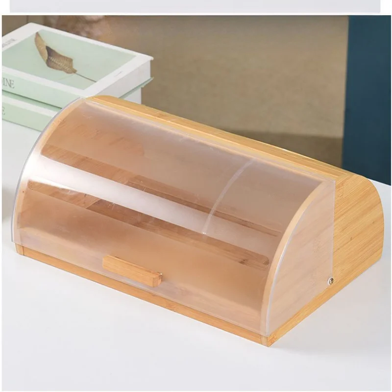 Pojemnik na chleb z bambusa z  – Food Storage Kitchen Cabinet recenzja i cena