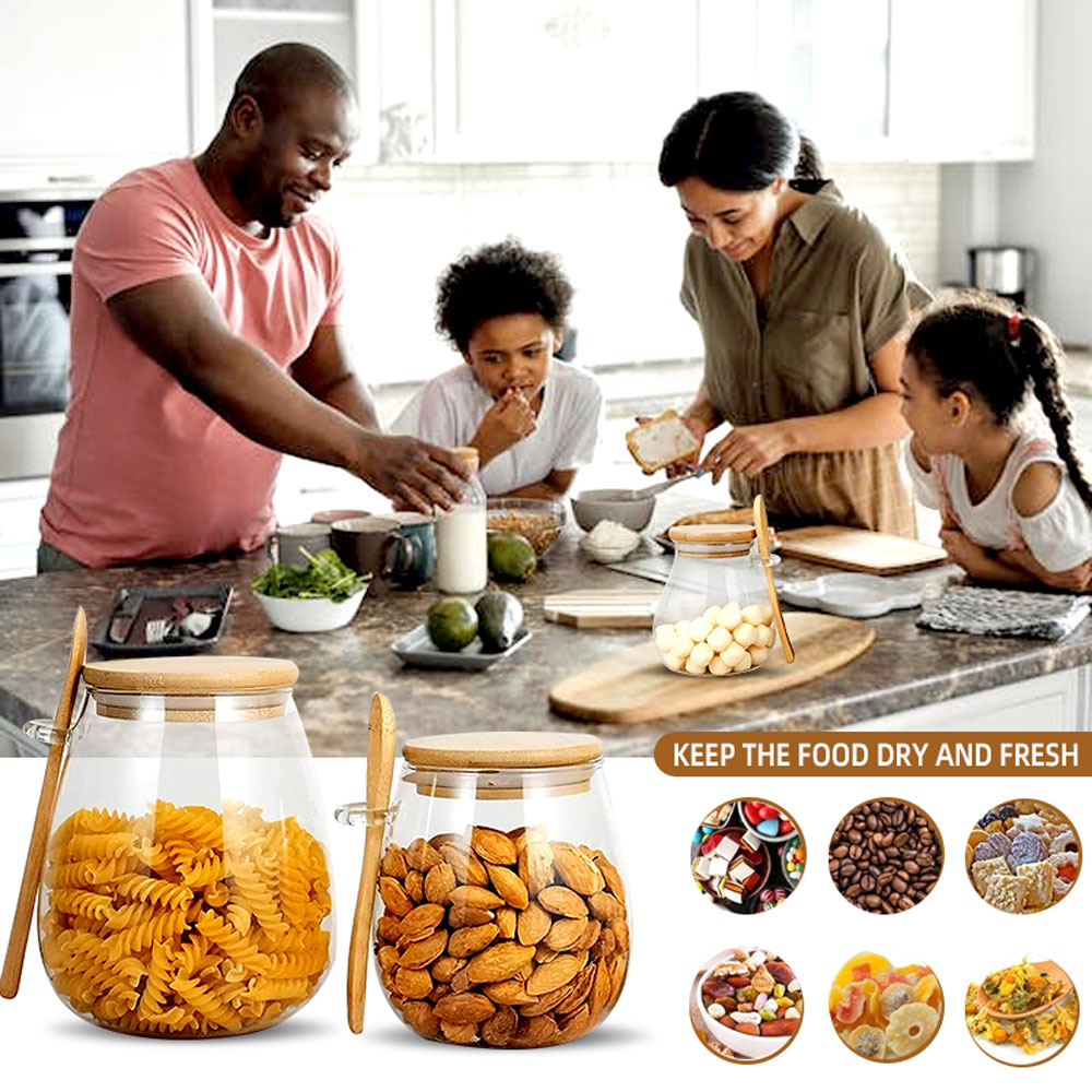 Szklany słoik o pojemności 34  – Food Storage Glass Container Set recenzja i cena
