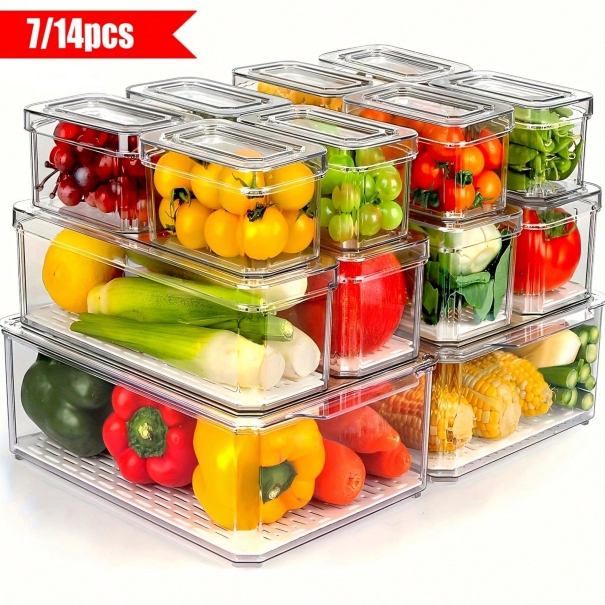 7/14-częściowy zestaw pojemnik – Food Storage Kitchen Cabinet recenzja i cena
