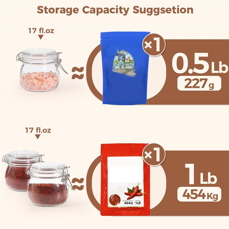 A96K-Szklane słoiki 500 ml Mał – Food Storage Glass Container Set recenzja i cena