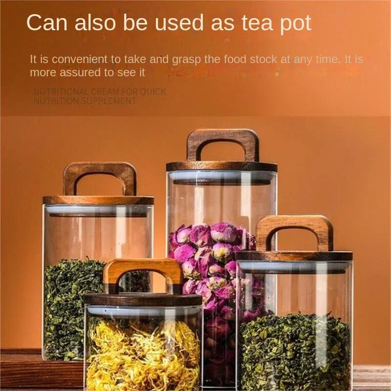800-2100ml Szklany słoik z dre – Food Storage Glass Container Set recenzja i cena