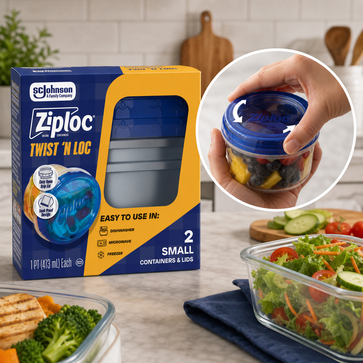 2-częściowe małe pojemniki na  – Food Storage Meal Prep recenzja i cena