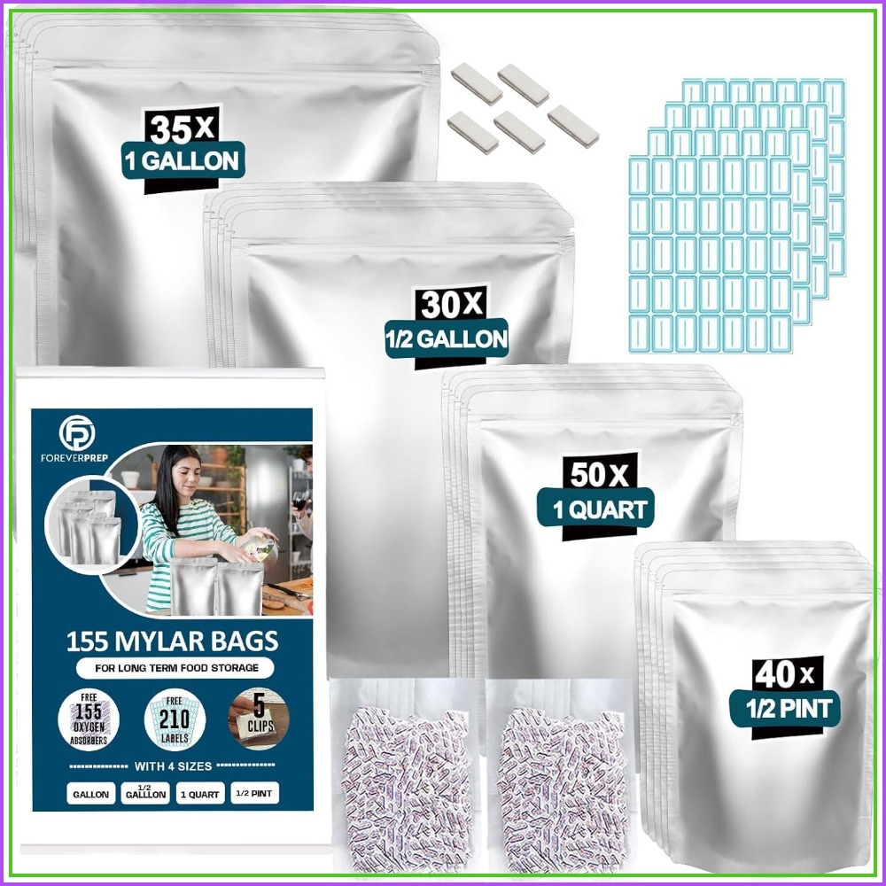155 torebek mylarowych z 155 p – Food Storage Labels recenzja i cena