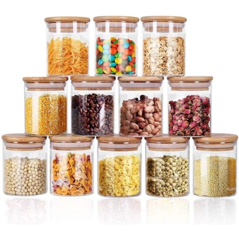 Zestaw 12 szklanych słoików z  – Food Storage Glass Container Set recenzja i cena