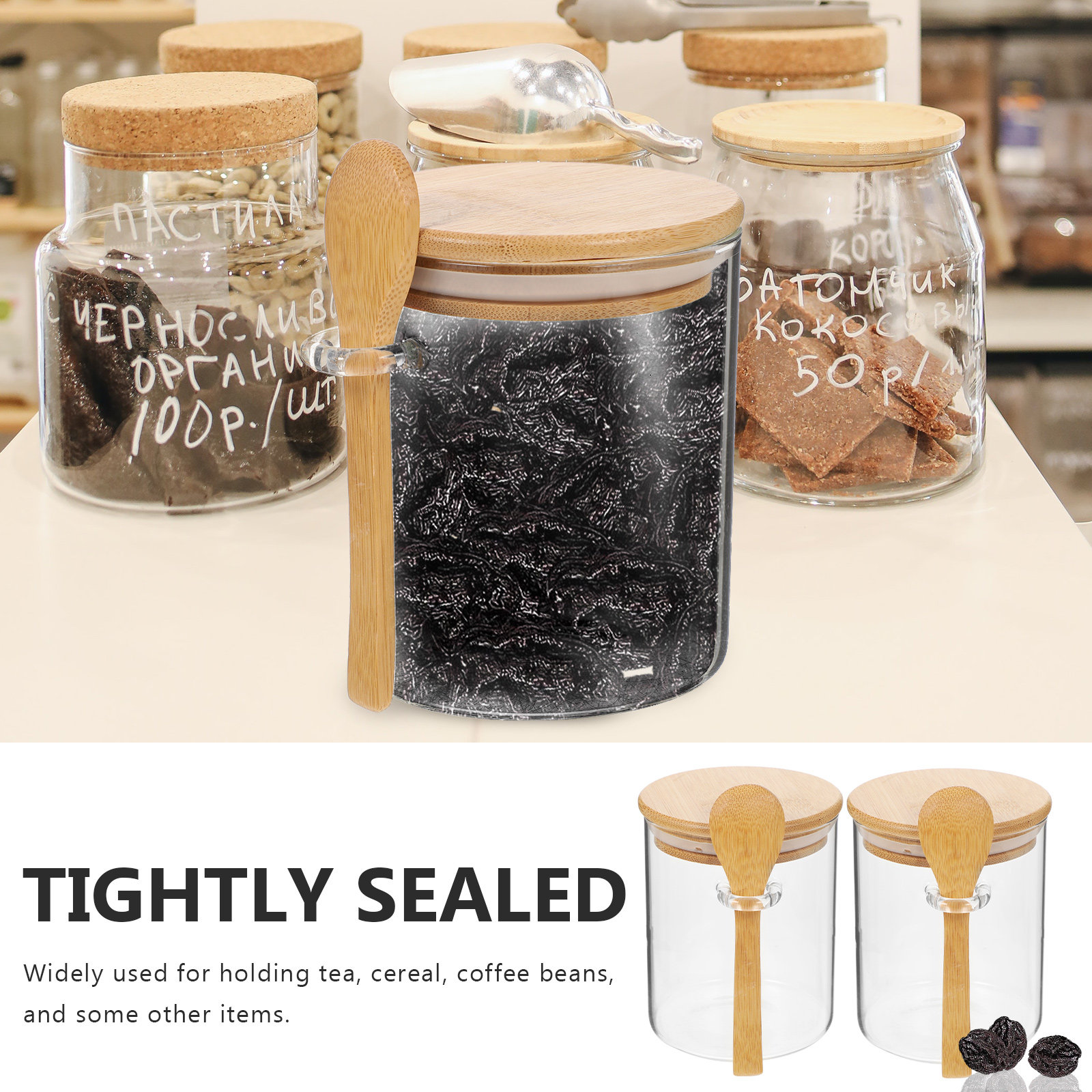 2 szt. Przezroczyste pojemniki – Food Storage Glass Jar recenzja i cena