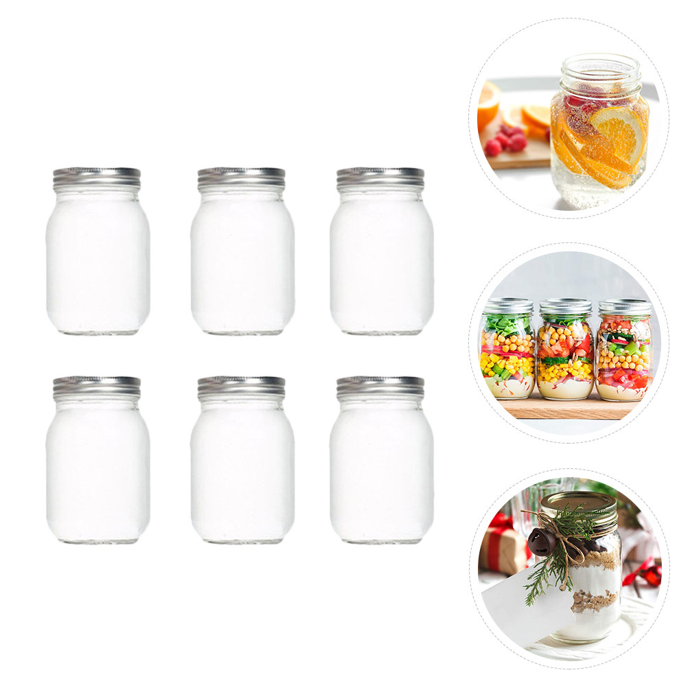 6 szt. Przezroczystych Okrągły – Food Storage Glass Jar recenzja i cena