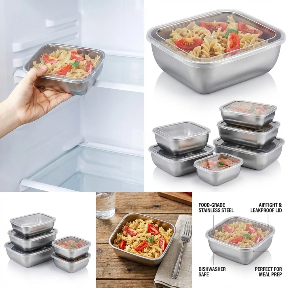 6 SZT. Pojemników na żywność z – Set Food Storage recenzja i cena
