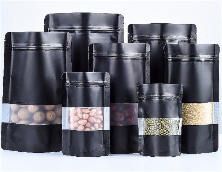 100 SZTUK Stojące Matowe Czarn – Food Storage Ziploc Bags recenzja i cena