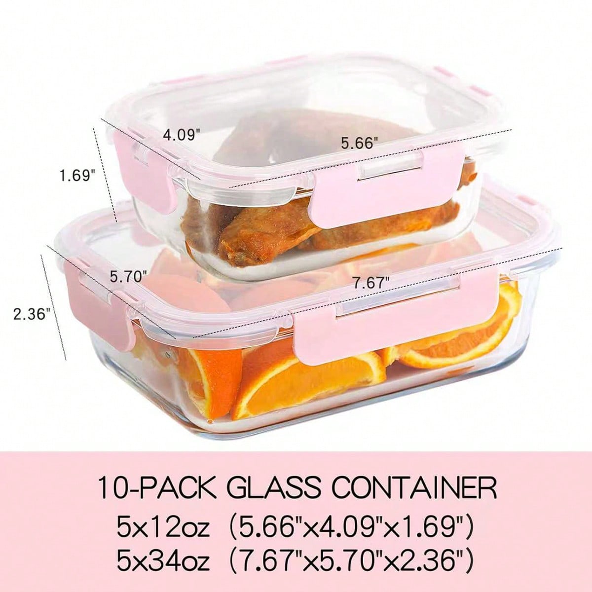 10 sztuk szklanych pojemników  – Food Storage Boxes With Lids recenzja i cena