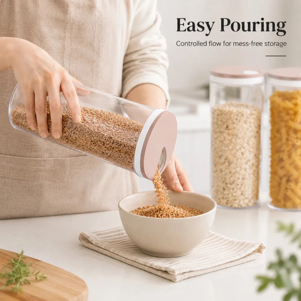 Szczelny pojemnik na makaron 1 – Food Storage Kitchen Cabinet recenzja i cena