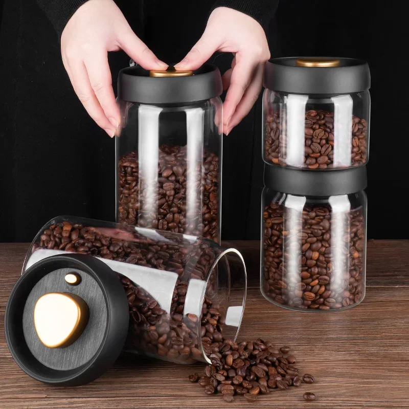 Słoik próżniowy na ziarna kawy – Food Storage Glass Container Set recenzja i cena