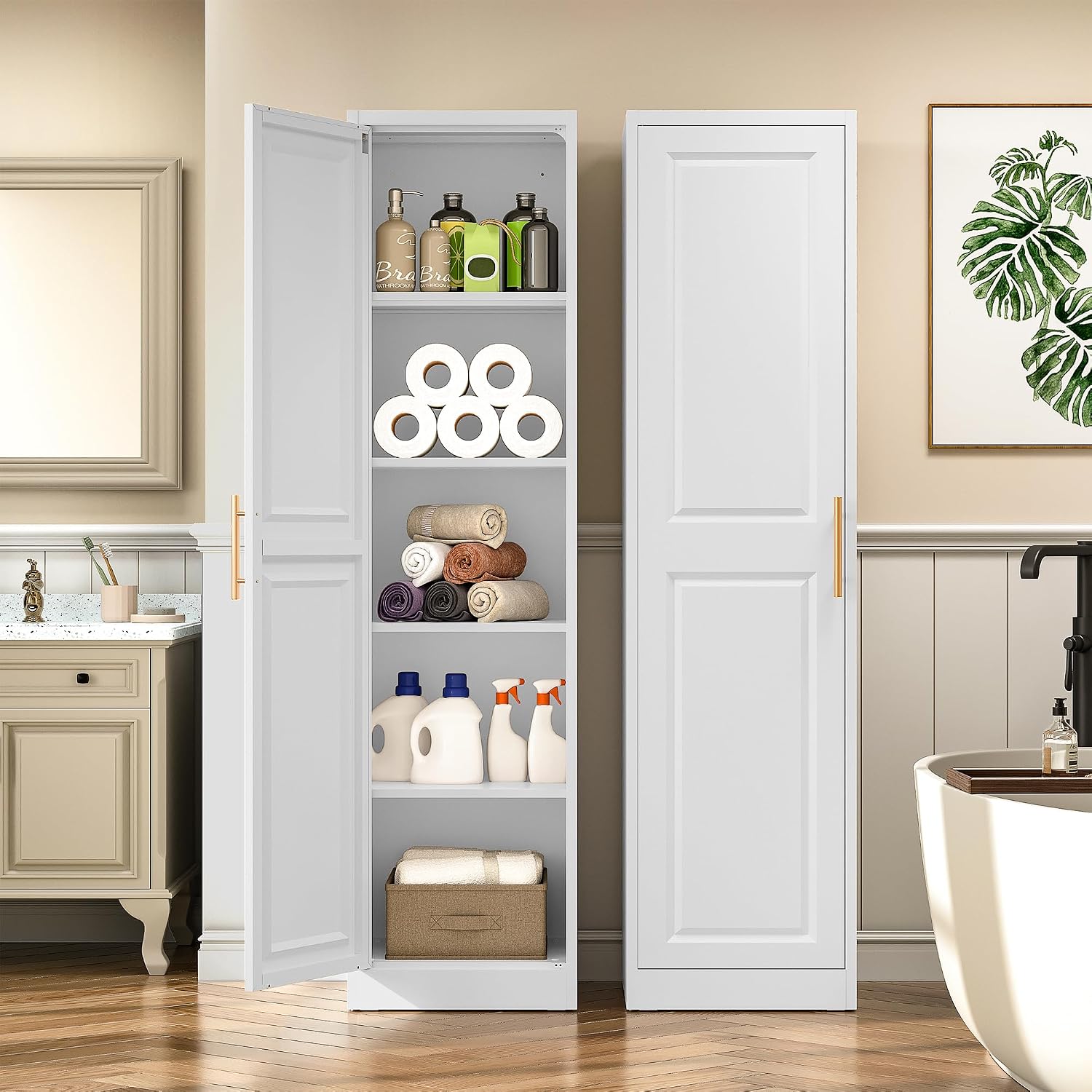 Wysoka, wąska szafka do przech – Food Storage For Room recenzja i cena