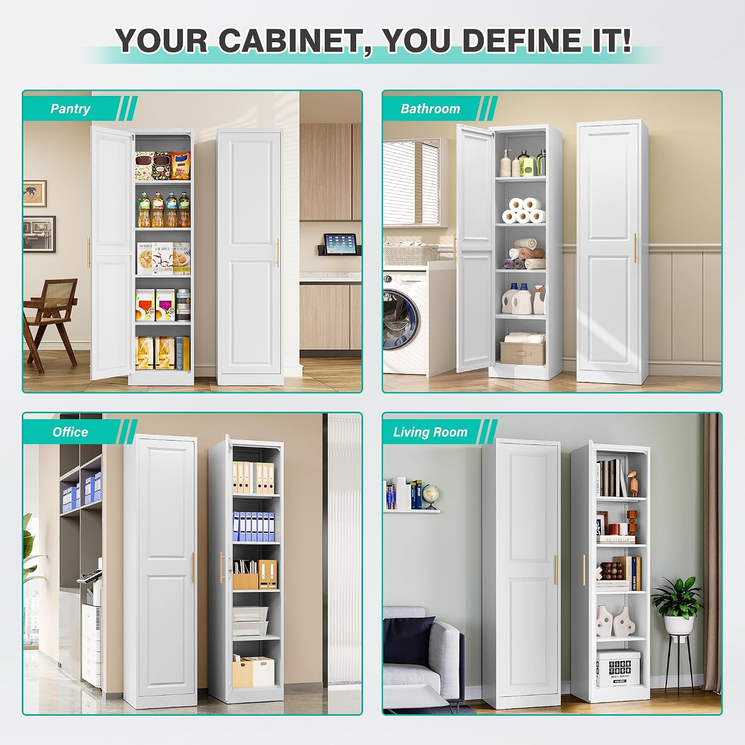 Wysoka, wąska szafka do przech – Food Storage For Room recenzja i cena