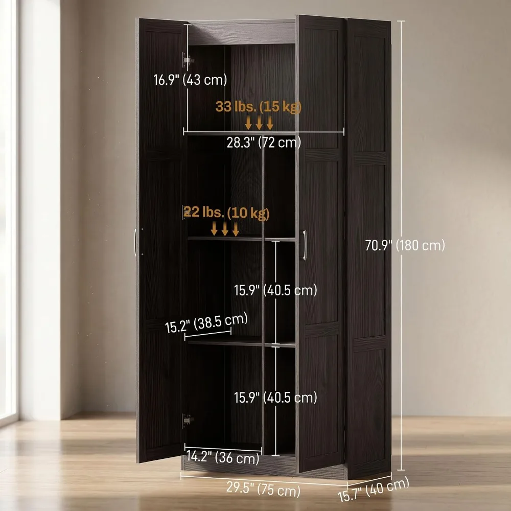 HOMCOM Wysoka szafka kuchenna  – Food Storage Kitchen Cabinet recenzja i cena