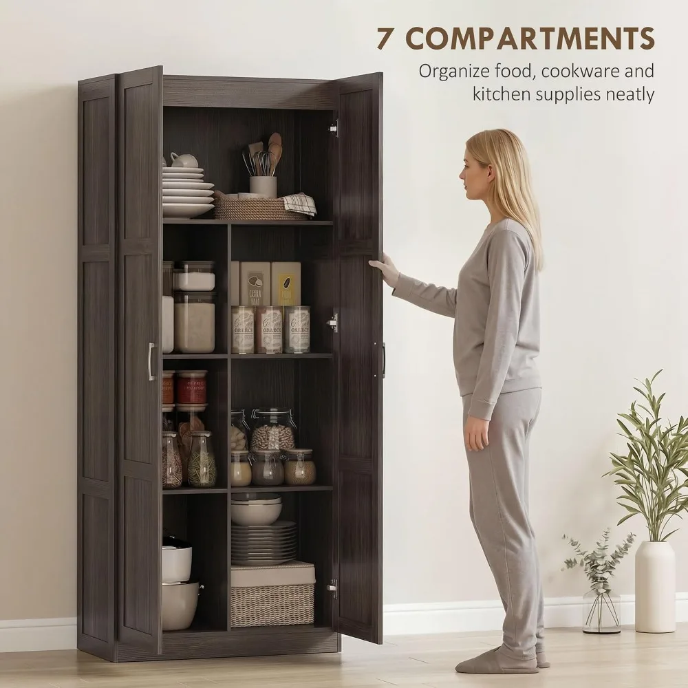 HOMCOM Wysoka szafka kuchenna  – Food Storage Kitchen Cabinet recenzja i cena