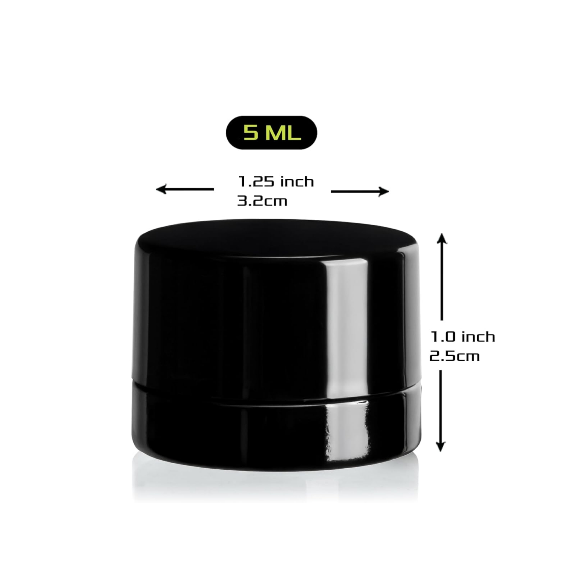 5ml Grube szkło czarne - pojem – Food Storage Glass Container Set recenzja i cena