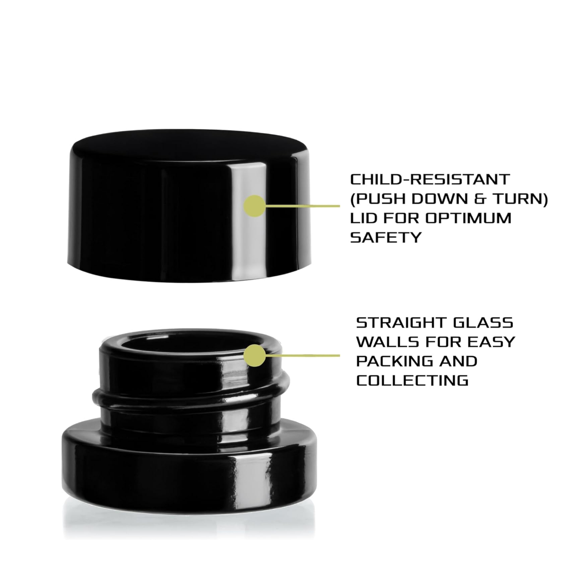5ml Grube szkło czarne - pojem – Food Storage Glass Container Set recenzja i cena