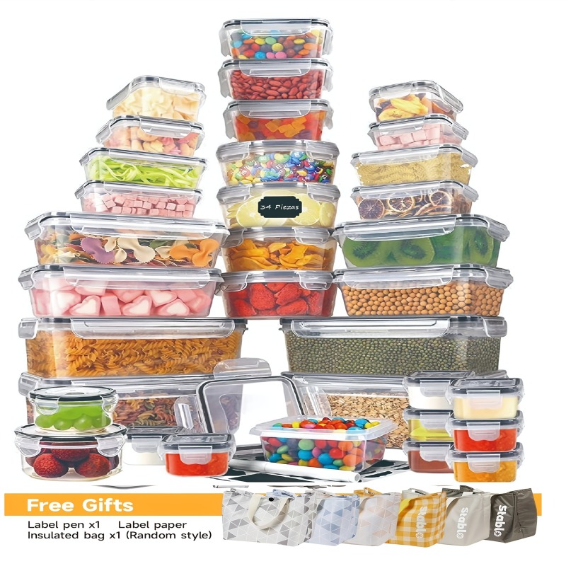 48-częściowy zestaw pojemników – Food Storage Labels recenzja i cena