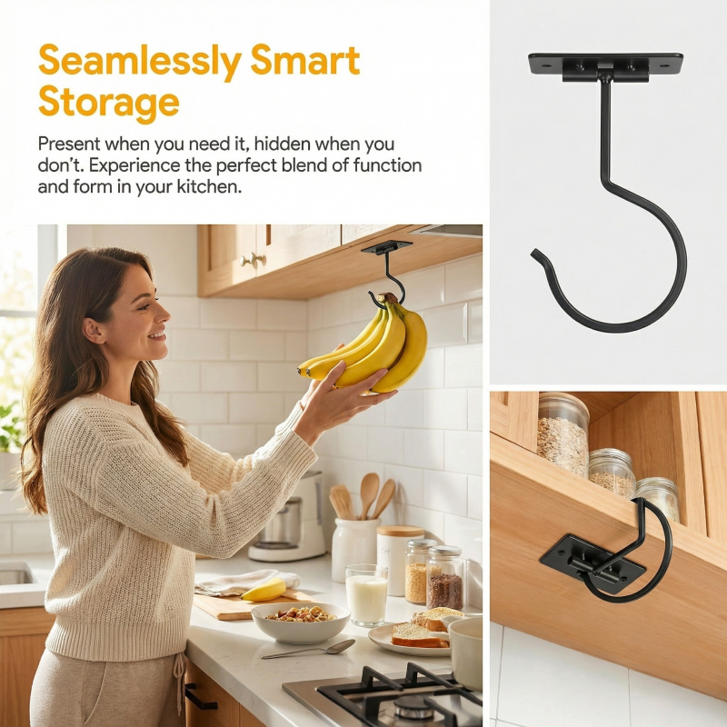 Czarny metalowy samoprzylepny  – Food Storage Kitchen Cabinet recenzja i cena